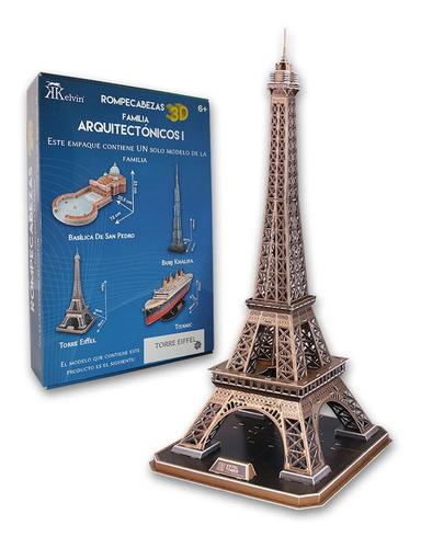 Rompecabezas 3d Torre Eiffel Cubicfun Kelvin