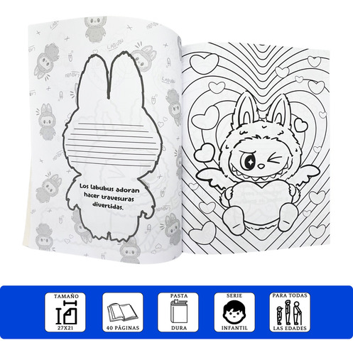 Labubus : Amistosos Y Traviesos, Libro Para Colorear