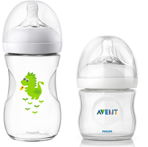 Kit 2 Mamadeiras Avent Pétala 125 E 260ml (1 Dragão)