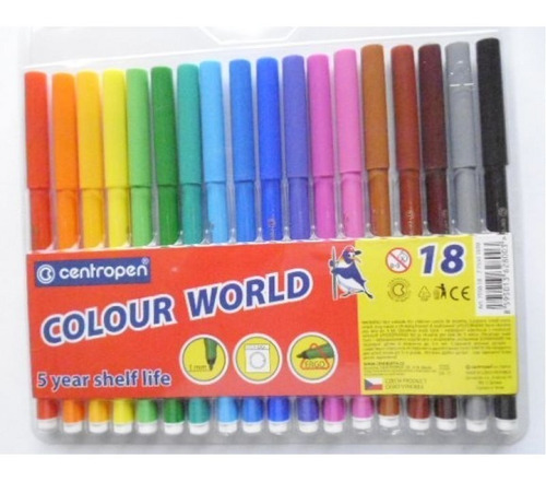 Marcador Centropen Fino Lavable X 18 Colores