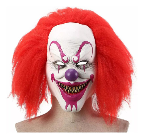 Máscara De Palhaço Assustador Para Halloween Adulto Horror