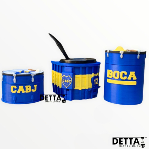 Set De Mate Boca Juniors Bombonera Impreso En 3d - Detta3d