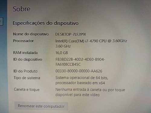 Computador Dell Core I7 - 16gb - 1tb