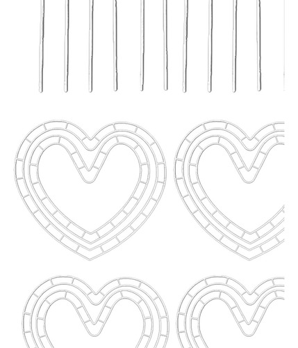 Marco Para Hacer Coronas Florales, 6x Corazón Pequeño