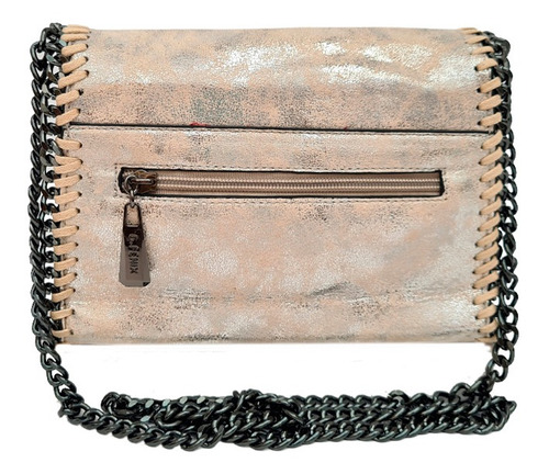 Bolsa Feminina Transversal Alça De Corrente - Golden Fênix Cor Prata