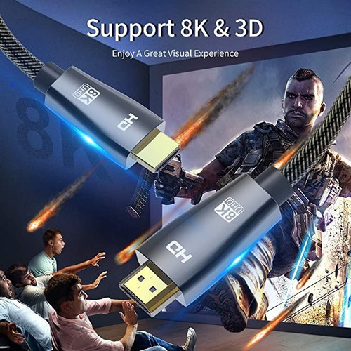 Imagen 6 de 7 de Cable Hdmi A 4k Hdmi Full Hd Versión 2.0 De 3m