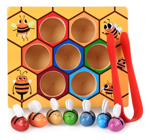 comprar Color Sorting Toy Colorful Wooden Bee Hive Matching Game