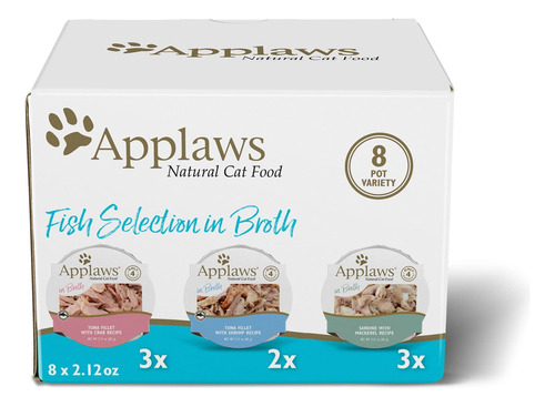 Applaws Alimento Hmedo Natural Para Gatos, Paquete De 8, Ali