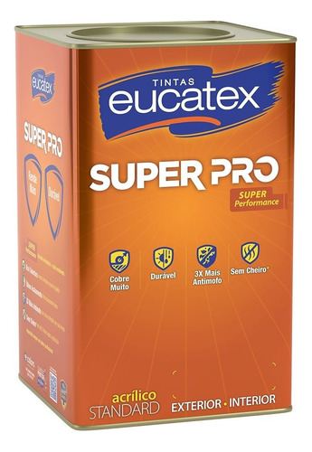 Tinta Super Pro 3 X Mais Antimofo Fosco Acrílico Cores 1 8 L