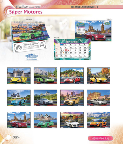 50 Calendario Len Tw Escritorio Base Cartulina Sin Impresion