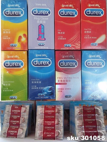 Caja 52 Condones Preservativo Durex Tulip Surtidos - W01