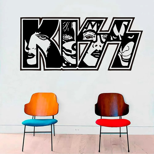 Vinilos Adhesivos Pared Decorativo Kiss Rock 58x58cms