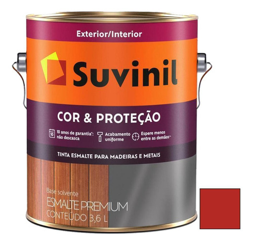 Pintura Esmalte Sintetico 3,6 Suvinil Rojo Premium