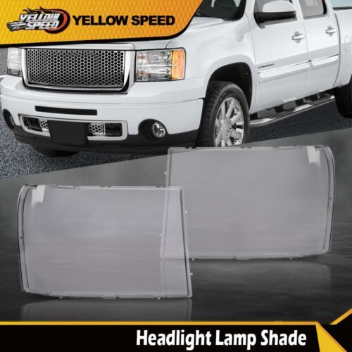 Clear Headlight Lens Cover Fit For 2007-2013 Gmc Sierra  Ccb