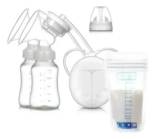 Extractor De Leche Eléctrico Doble Bomba Usb +30 Bolsa Leche