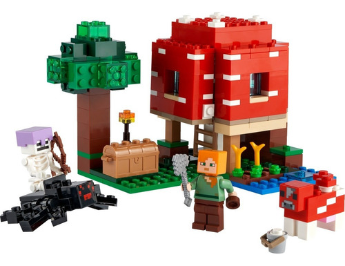 Kit De Construcción Lego Minecraft La Casa Champiñón 21179 272 Piezas 3+