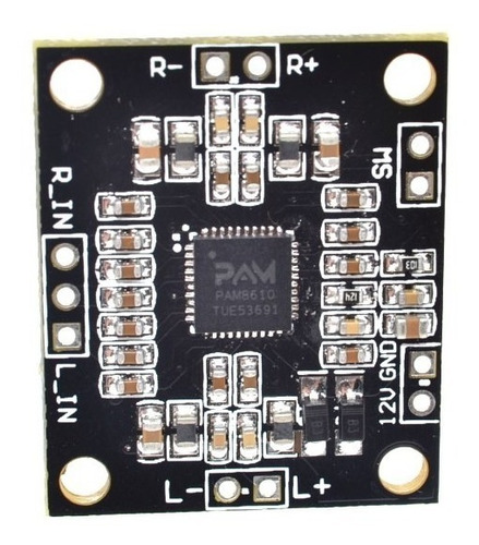 Mini Amplificador Estéreo 2x 15w Pam8610 Classe D Arduino