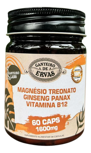 Magnésio Treonato Ginseng Panax Vitamina B12