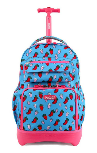 Mochila Con Carro Escolar J-world Trio (strawberry)