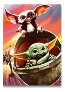 Kit D Pintura Diamantes Diamond Painting Baby Yoda 2 30x40