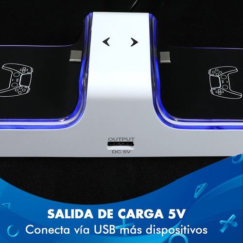 Cargador Para Controles Ps5 Dualshock 5 Base Soporte Dual