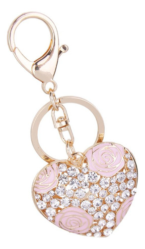 Pendiente Del Llavero Del Corazón De Rose