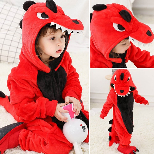 Pijama Kigurumi Fantasia Cosplay Dinossauro Plush Grosso In