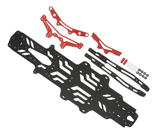 Chassi De Carro Rc Plate Drift Racing Em Fibra De Carbono E