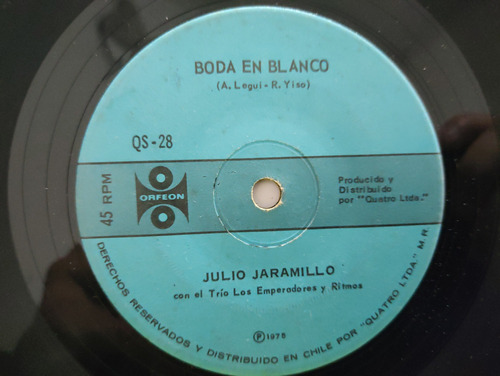 Vinilo Single De Julio Jaramillo - Botecito De Vela ( C166