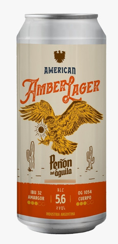 Imagen 1 de 1 de Peñón Del Aguila American Amber Lager Six Pack Lata X473 Ml
