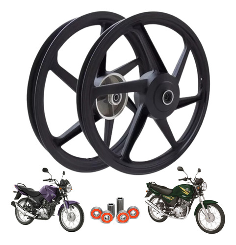 Roda Liga Leve Yamaha Ybr 125 6 Palito Freio Tambor