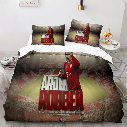 Funda De Edredón Arjen Robben, Ropa De Cama De 3 Piezas A