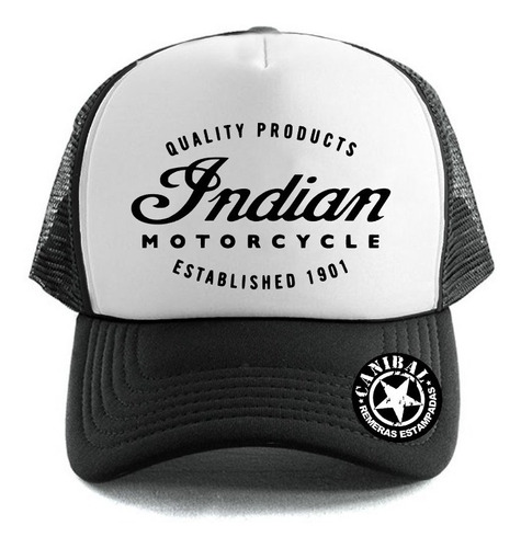 Gorras Trucker Indian Motos Remeras Estampadas Canibal