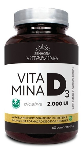 Vitamina D3 2.000 Ui Colecalciferol Alta Dose Comprim. C/ Nf Sabor Sem Sabor
