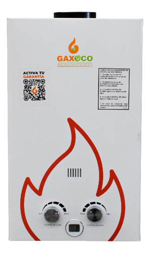 Calentador Gaxeco Mod. Eco9000 Gas Natural COLOR BLANCO