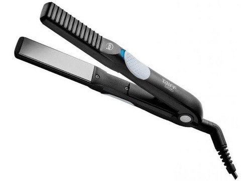 Prancha de cabelo Taiff Look preta com placas de cerâmica 110V/220V