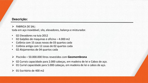 Imagem 9 de 30 de Fazenda 2444 Alqueires, Boa De Água Com Represas E Rio, Fábrica De Ração, 29 Pivôs, Área De Pastagem, Colônia, Casa Sede 600m2, Galpões,pista De Pouso - Fa00102 - 70229637