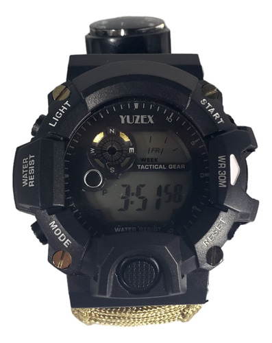 Reloj Táctico Waterproof Con Luz Brújula Y Correa Trenzada 