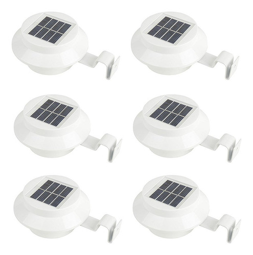 Isunmoon Luz Led Solar De Canaleta, 6 Unidades, Para Cerca,