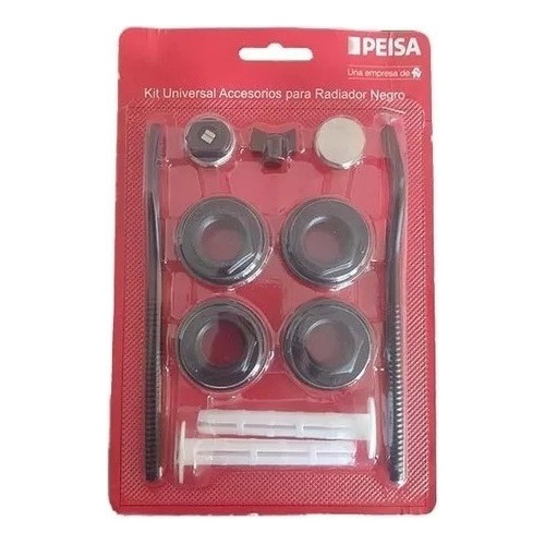 Blister Universal De Accesorios Para Radiadores Negro Peisa