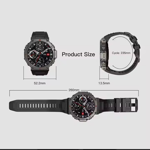 Reloj Smartwatch Running Gps Deportivo Negro Mesh Negro Negro
