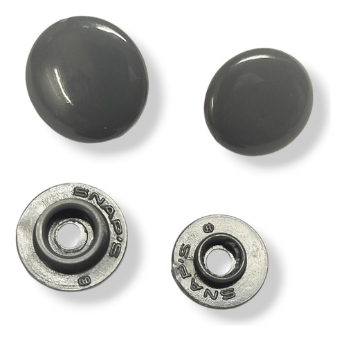 Broches De Presion Snaps 15-13 Por 100 Unidades + Matriz Tmp Gris Topo