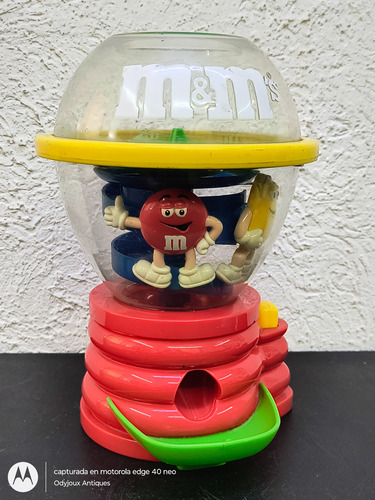 Dispensador De Lunetas M&m's Giratorio De Colección Sin Tapa (Usado)