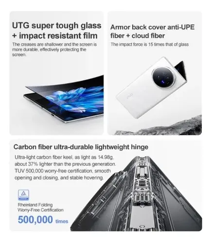 Vivo X Fold3 Pro (16gb)512gb Tela Dobrável 8.03 120hz Preto