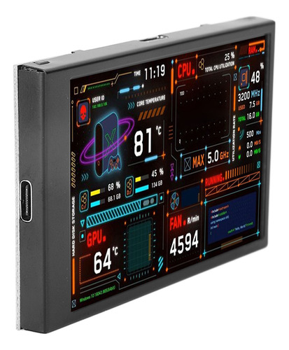 Monitor De Cpu Para Computadora, Mini Pantalla Con Doble Pue