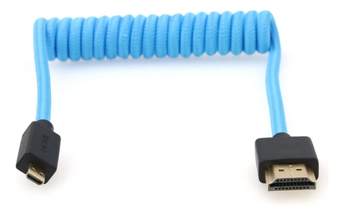 Cable En Espiral Eonvic Hdmi A Micro Hdmi Azul