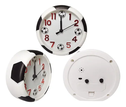 Reloj Despertador Analógico De Mesa Diseño Balón Futbol