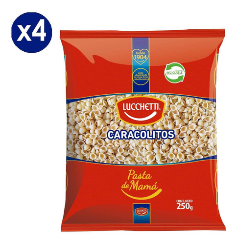 Pack 4 Lucchetti Caracolitos 35 - 250 Grs
