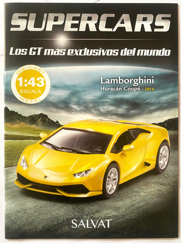 Auto A Escala 1:43 Lamborghini Huracán 2014 Col. Supercars Amarillo