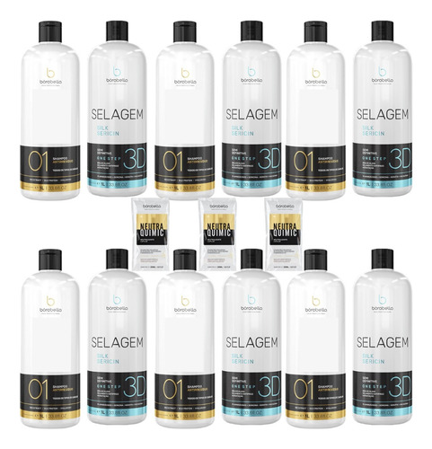 Combo 6-selagem Semi Definitiva 1lt + Zap Shampoo Detox 1lt